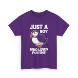 Just a Boy Puffins Puffin T-Shirt - Purple