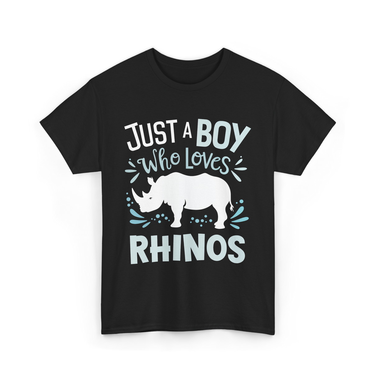 Just A Boy Rhinos Love T-Shirt - Black