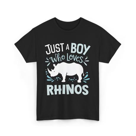 Just A Boy Rhinos Love T-Shirt - Black