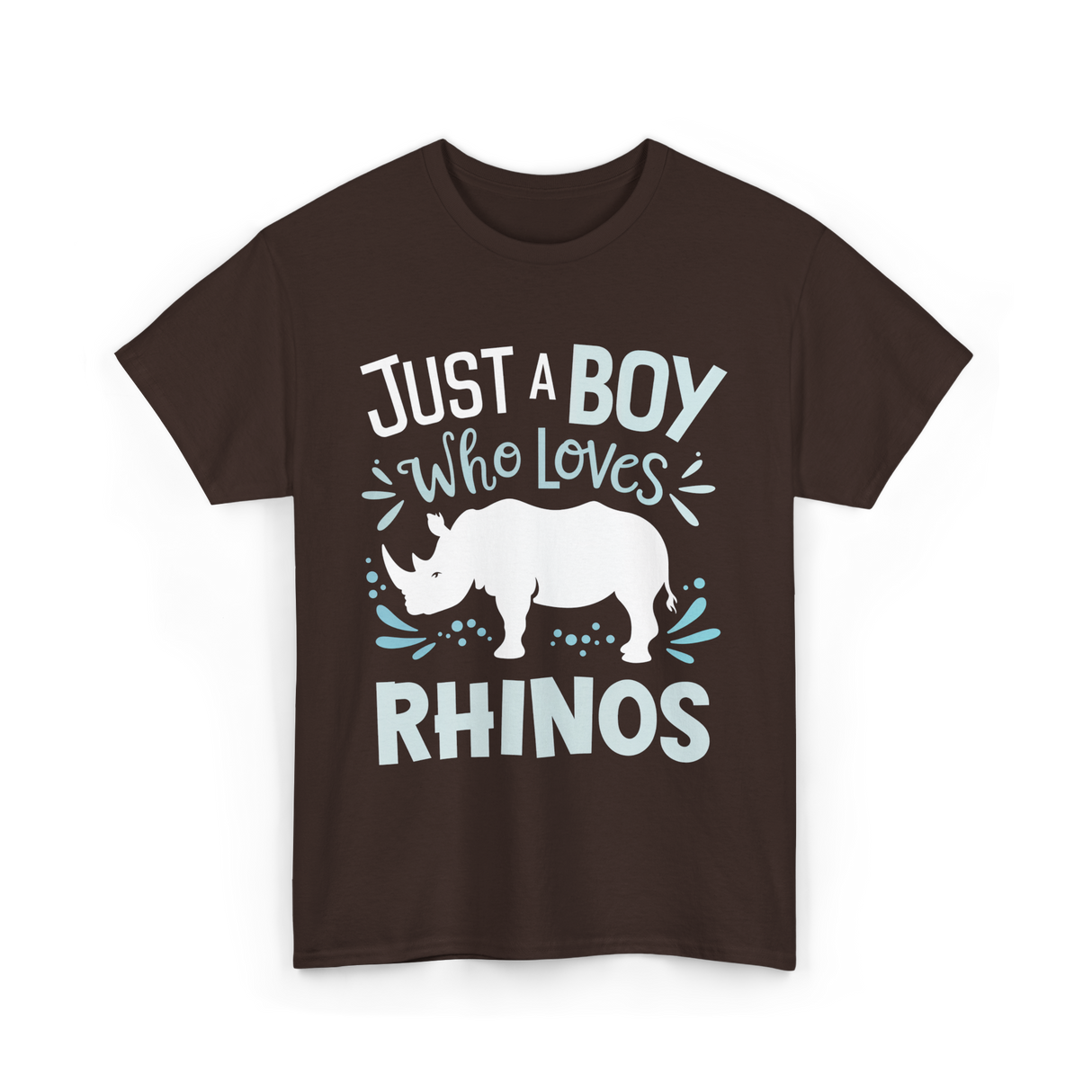 Just A Boy Rhinos Love T-Shirt - Dark Chocolate