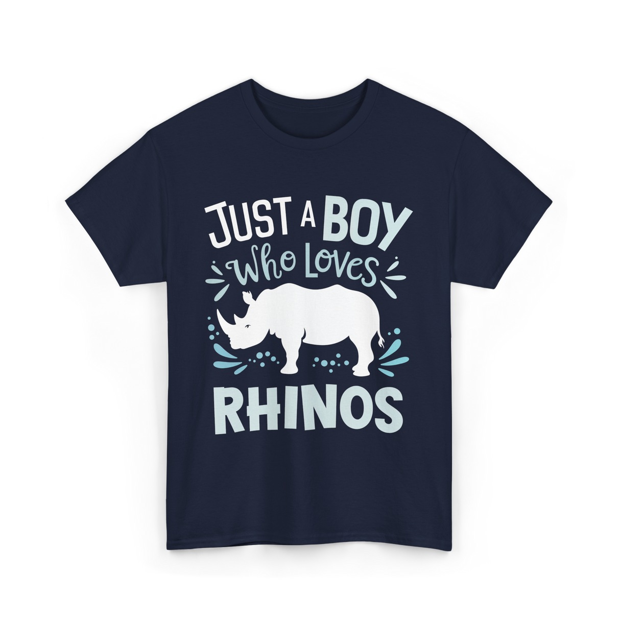 Just A Boy Rhinos Love T-Shirt - Navy