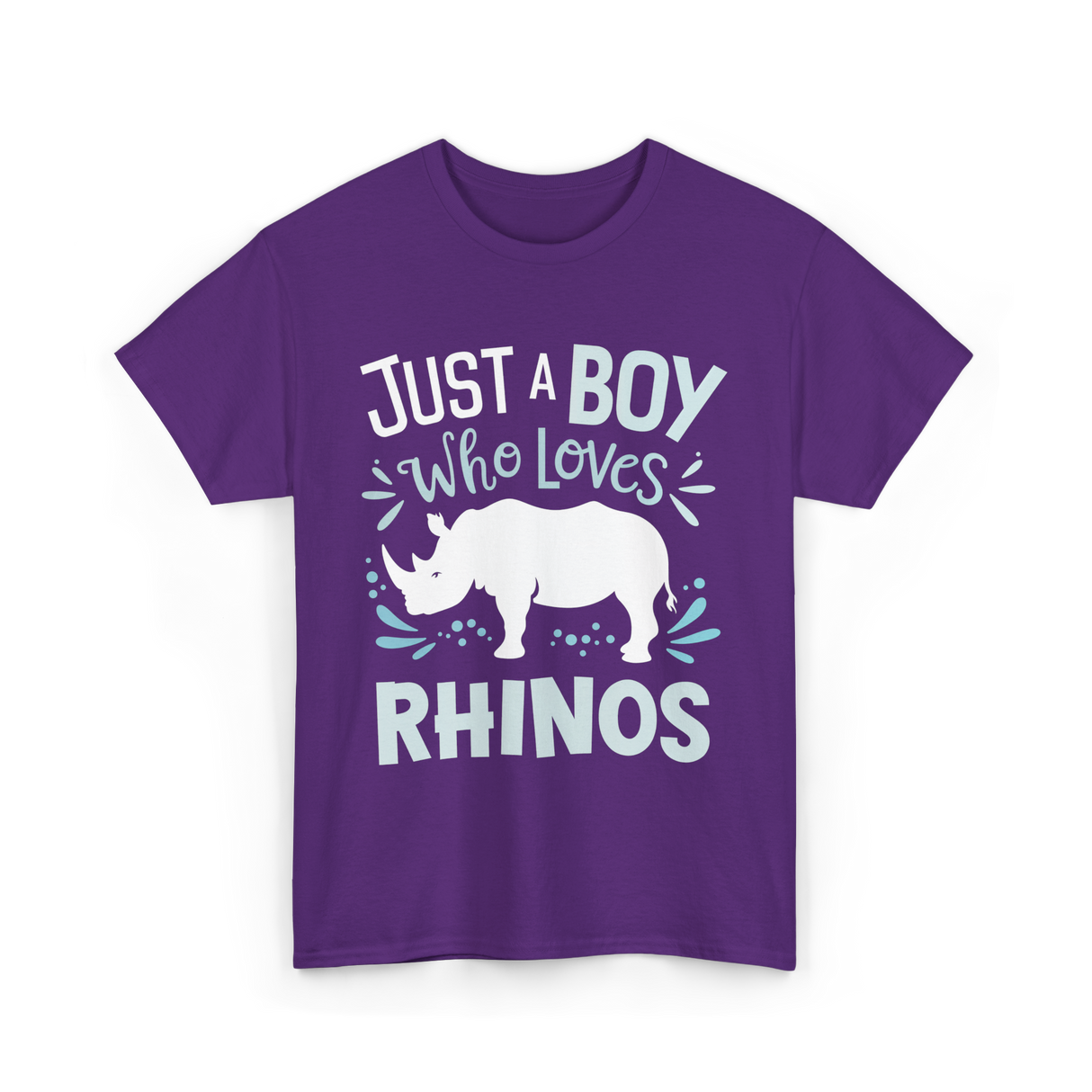 Just A Boy Rhinos Love T-Shirt - Purple