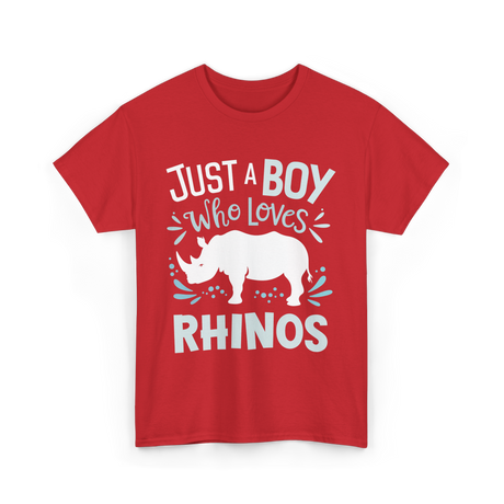 Just A Boy Rhinos Love T-Shirt - Red