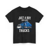 Just a Boy Trucks T-Shirt - Black