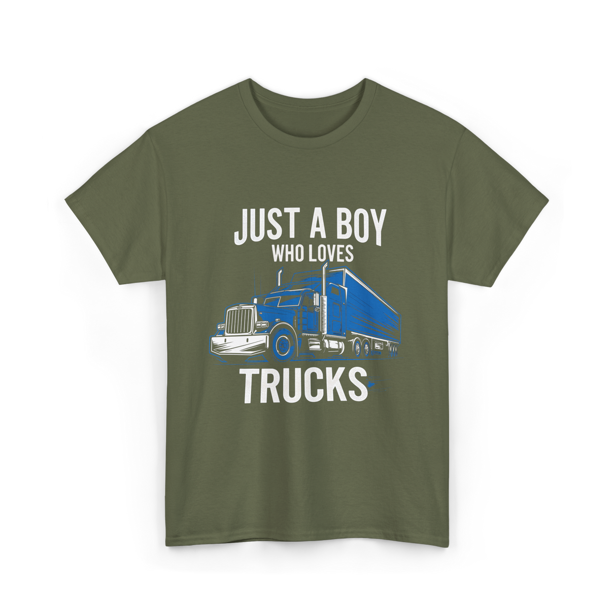 Just a Boy Trucks T-Shirt - Military Green