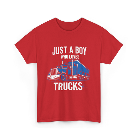 Just a Boy Trucks T-Shirt - Red