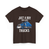 Just a Boy Trucks T-Shirt - Dark Chocolate