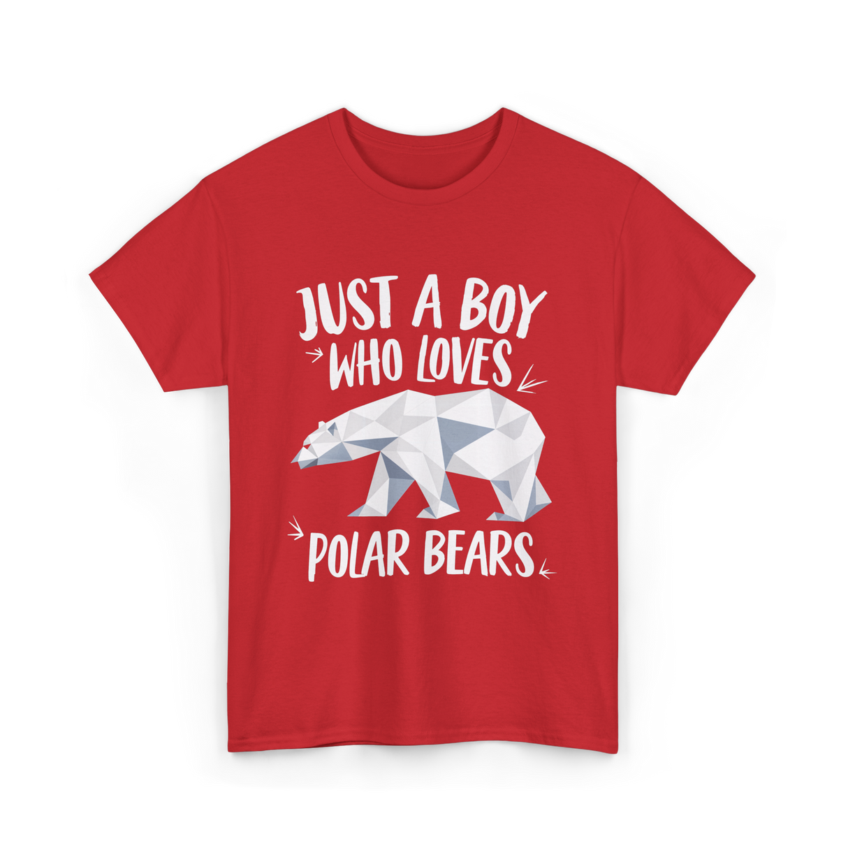 Just A Boy Who Loves Polar Bears Polar Bears T-Shirt - Red