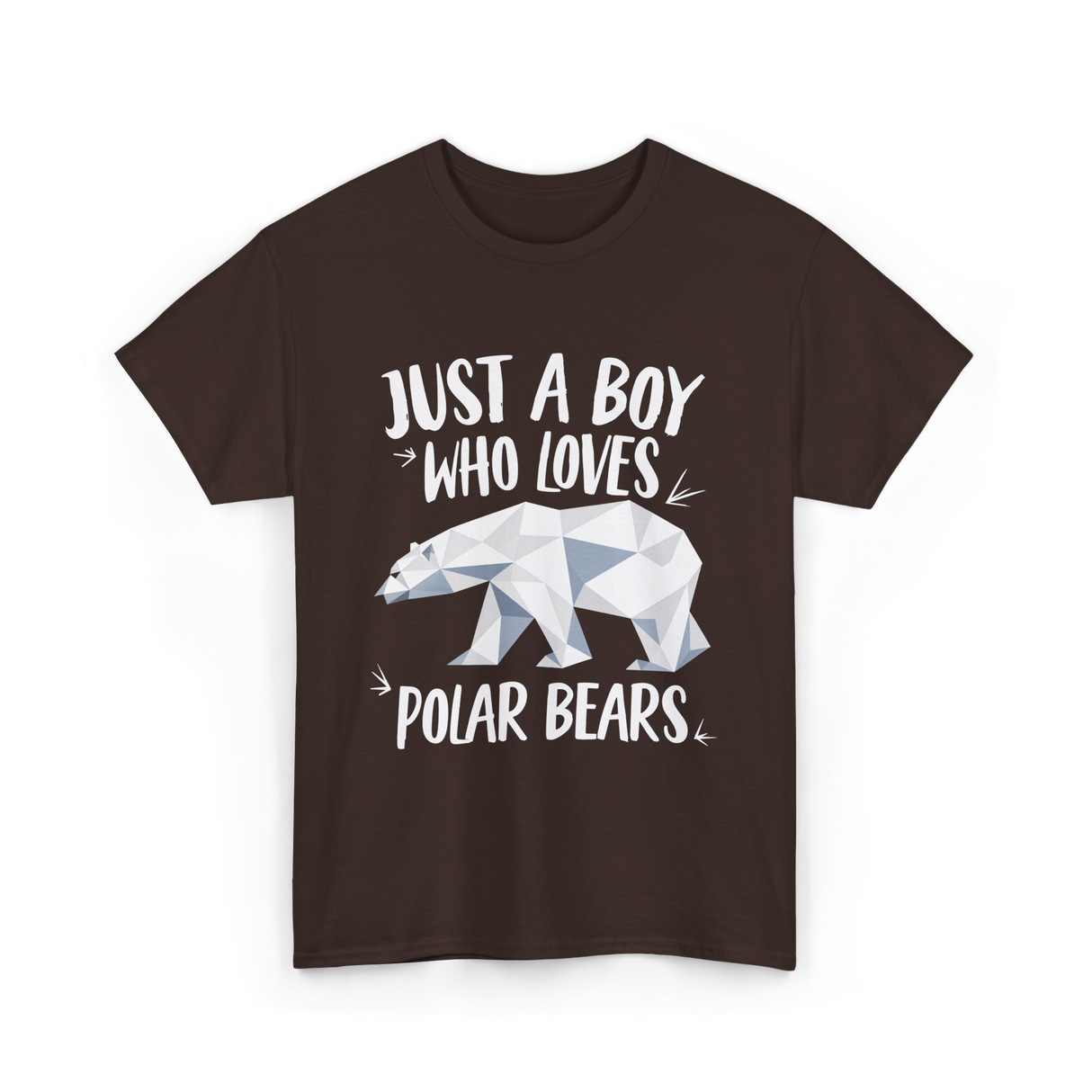 Just A Boy Who Loves Polar Bears Polar Bears T-Shirt - Dark Chocolate