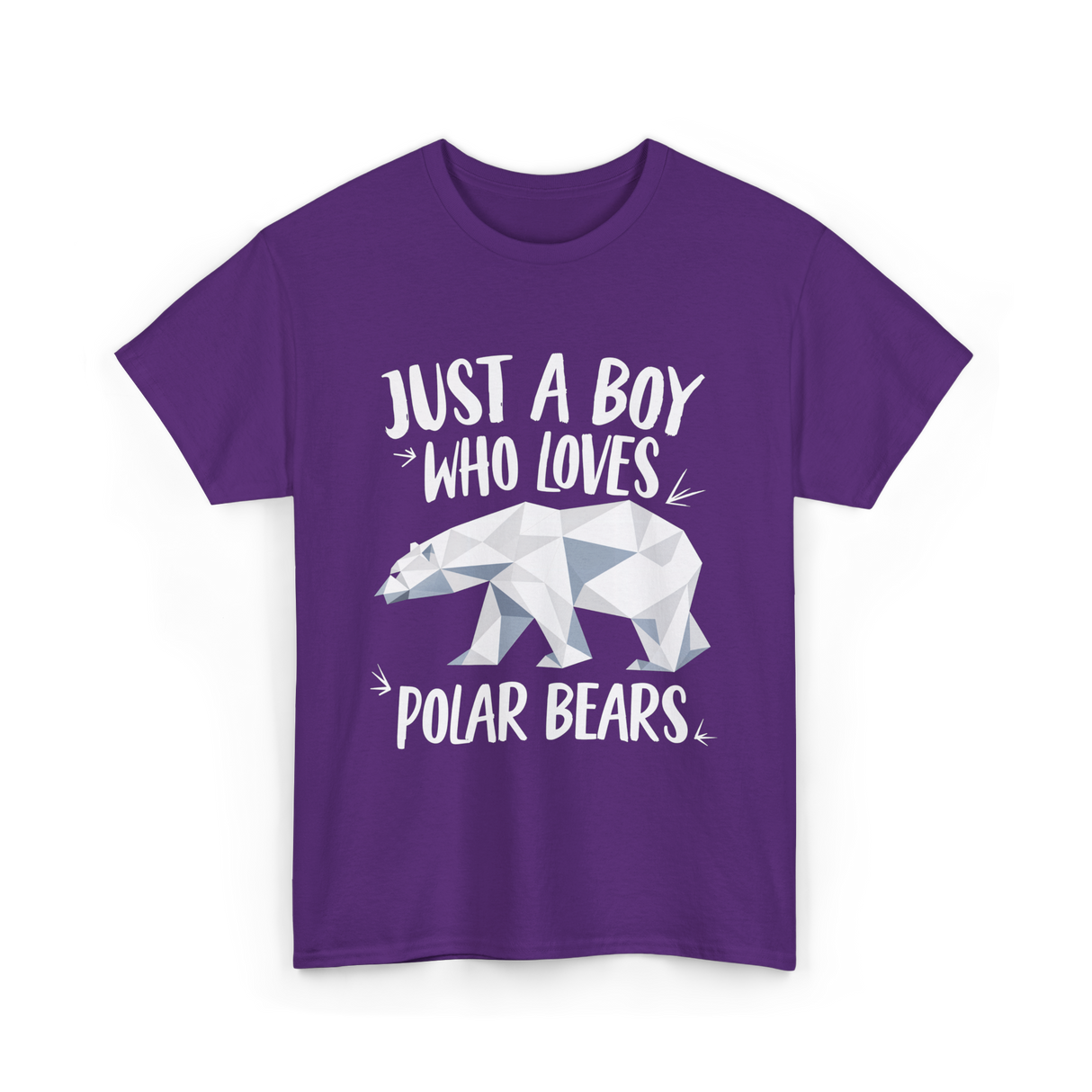 Just A Boy Who Loves Polar Bears Polar Bears T-Shirt - Purple