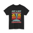 Just a Boy Who Loves Tornadoes Storm T-Shirt - Black