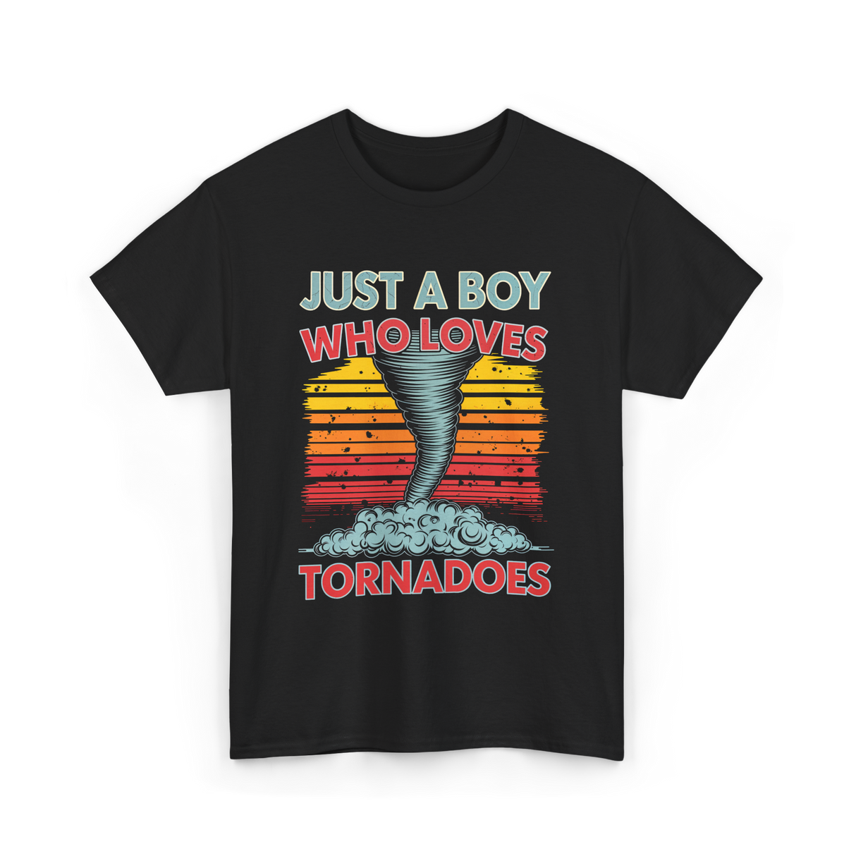 Just a Boy Who Loves Tornadoes Storm T-Shirt - Black