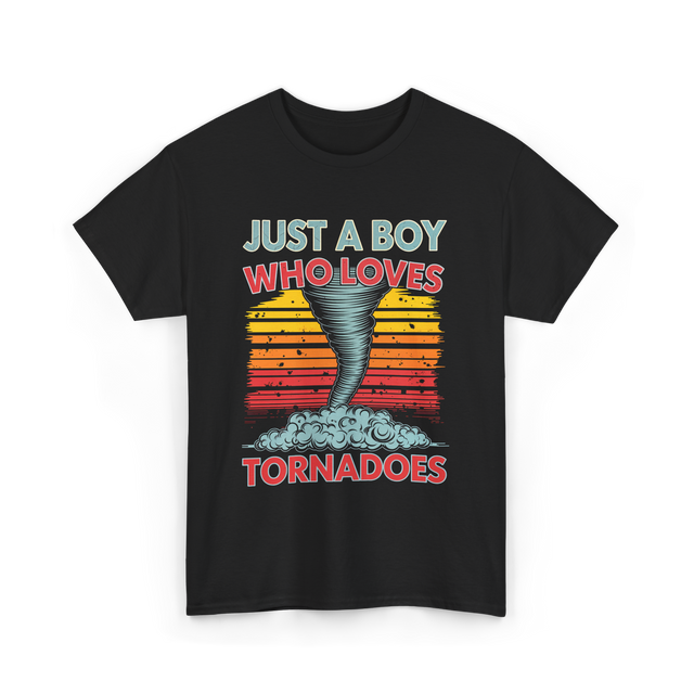 Just a Boy Who Loves Tornadoes Storm T-Shirt - Black