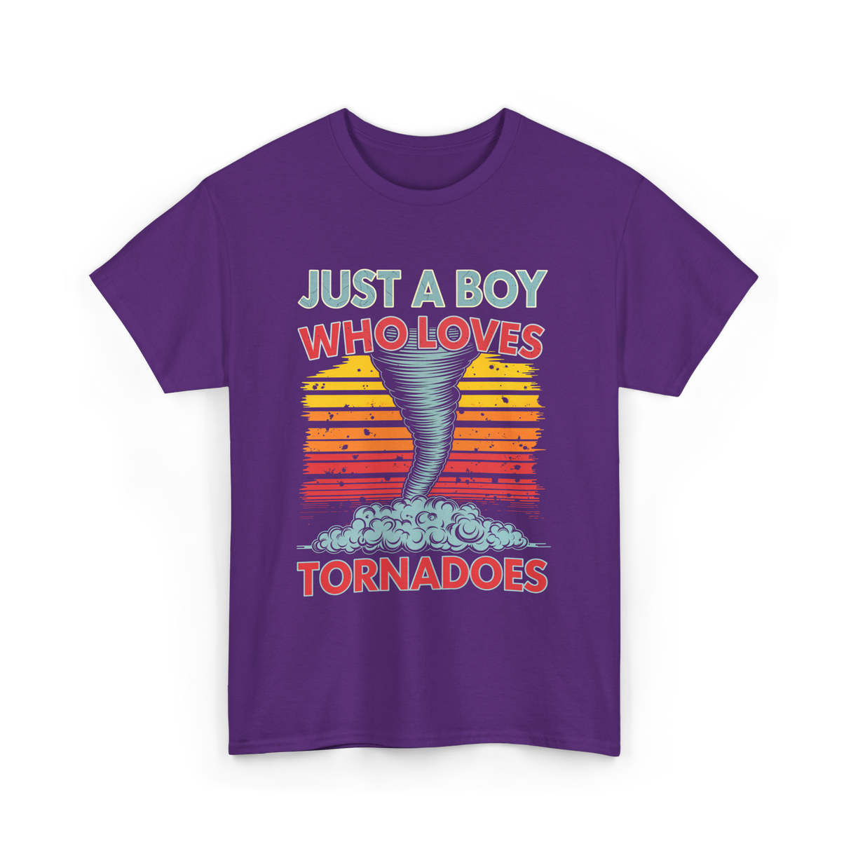 Just a Boy Who Loves Tornadoes Storm T-Shirt - Purple