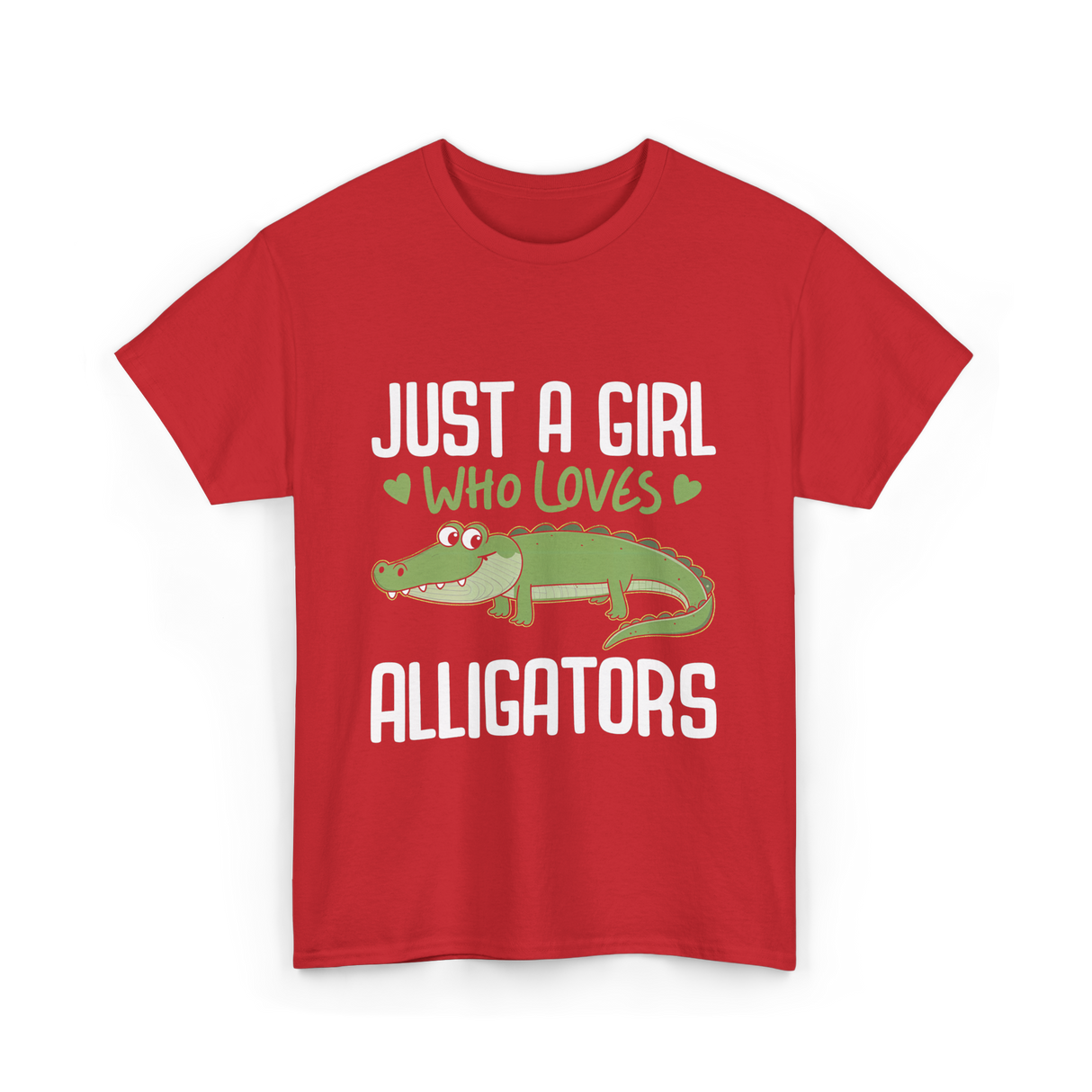 Just A Girl Alligators Alligator T-Shirt - Red