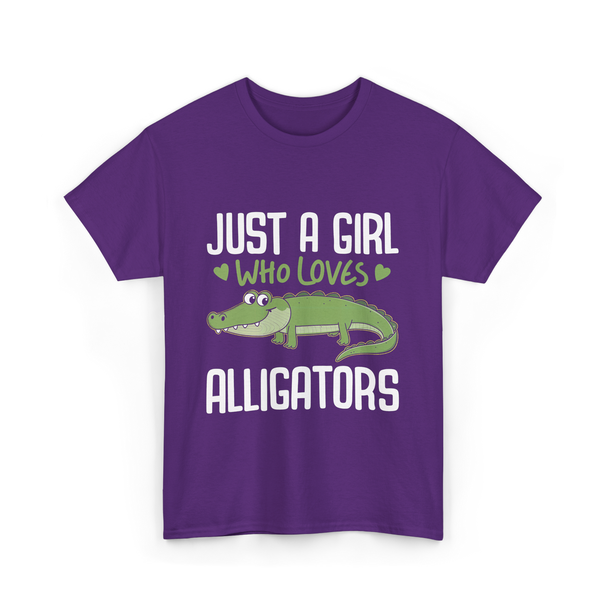 Just A Girl Alligators Alligator T-Shirt - Purple