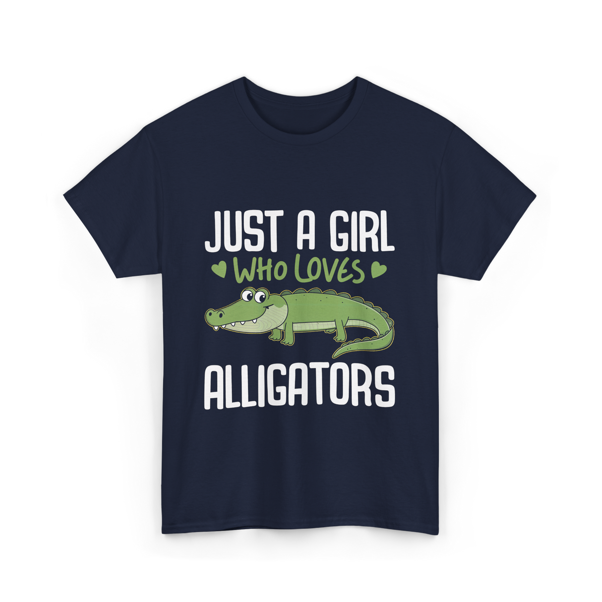 Just A Girl Alligators Alligator T-Shirt - Navy