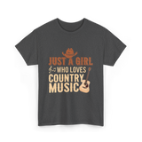 Just A Girl Country Music T-Shirt - Dark Heather