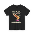 Just A Girl Hummingbirds Lover T-Shirt - Black