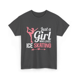 Just a Girl Ice Skating T-Shirt - Dark Heather