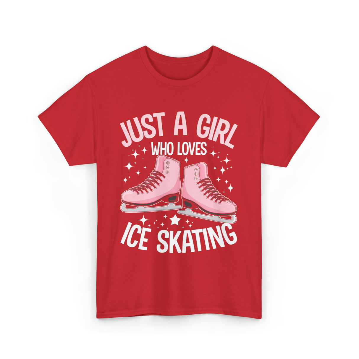 Just A Girl Ice Skating T-Shirt - Red