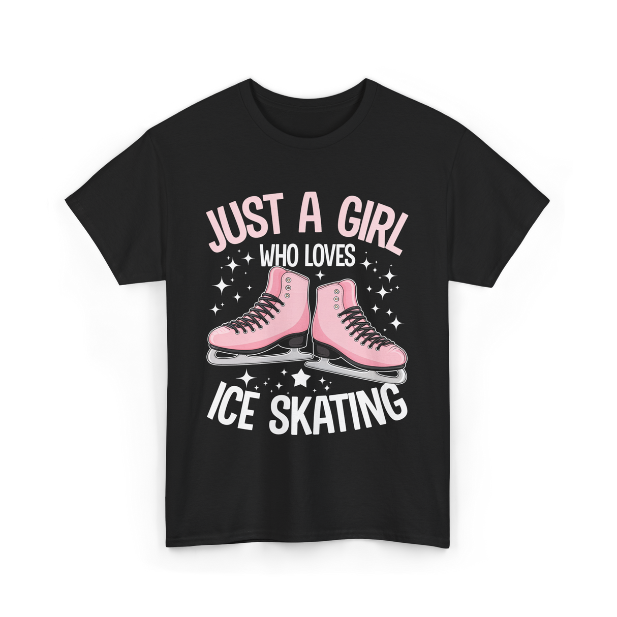 Just A Girl Ice Skating T-Shirt - Black