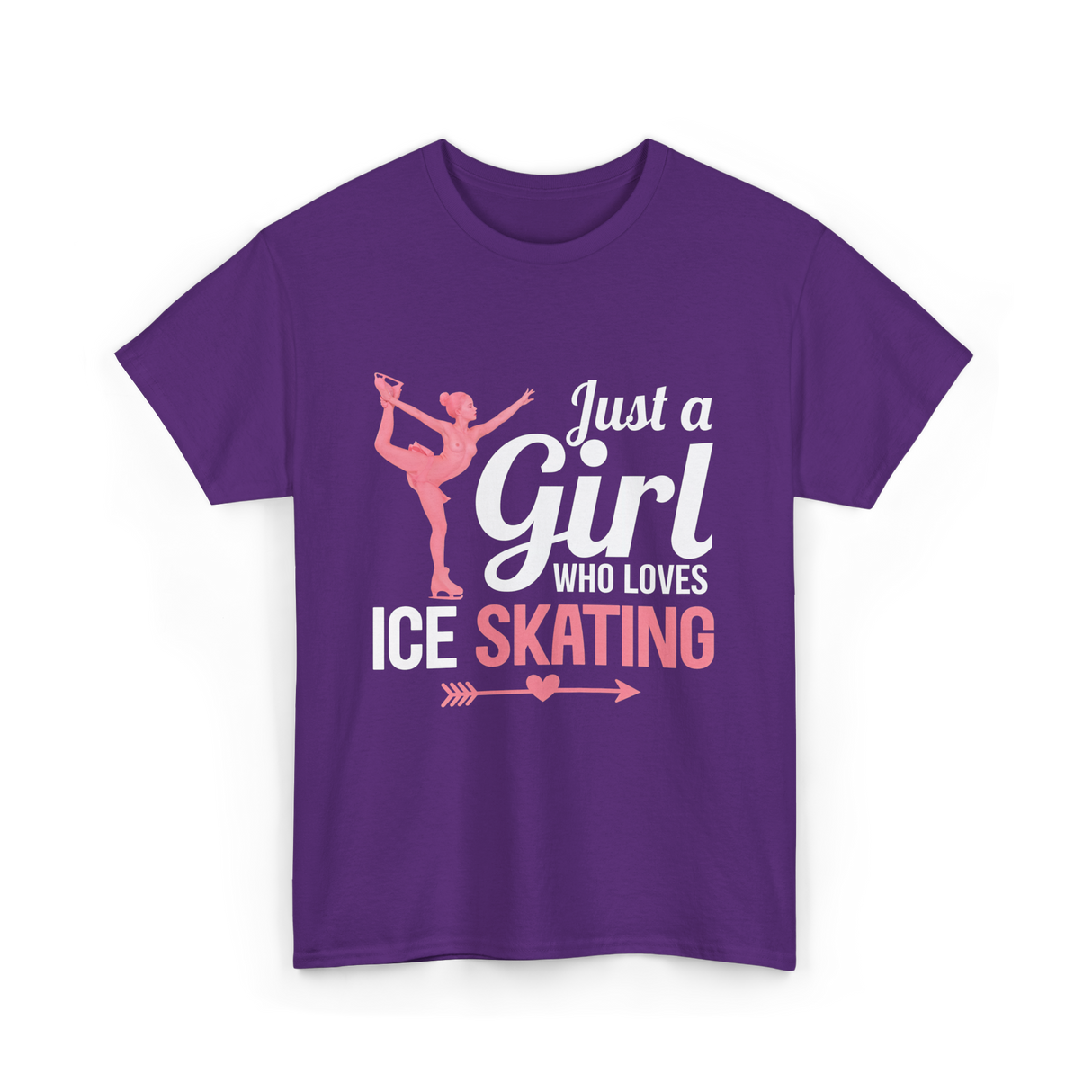 Just a Girl Ice Skating T-Shirt - Purple