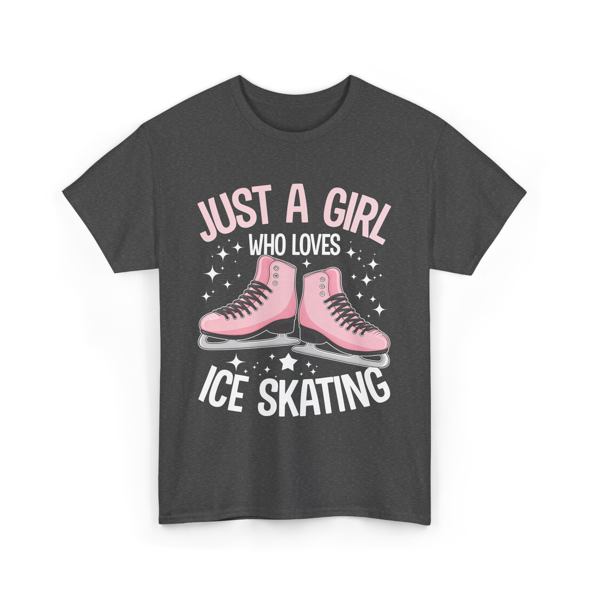 Just A Girl Ice Skating T-Shirt - Dark Heather