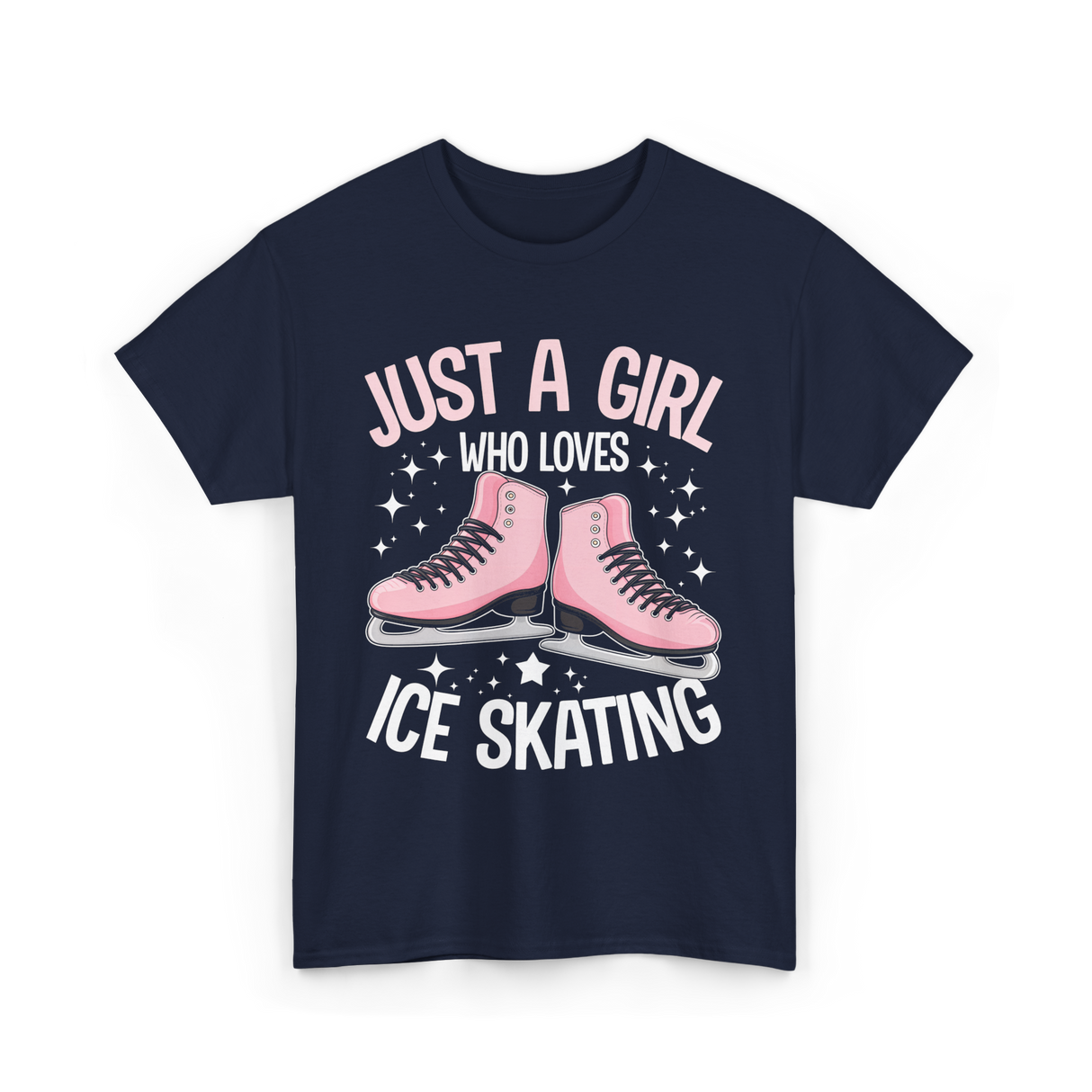 Just A Girl Ice Skating T-Shirt - Navy