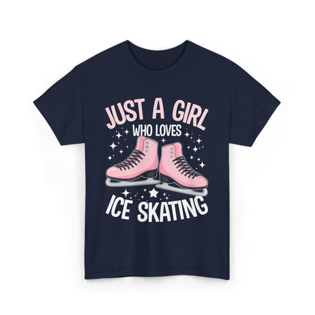 Just A Girl Ice Skating T-Shirt - Navy