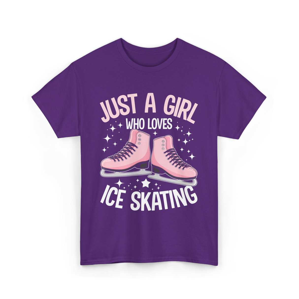 Just A Girl Ice Skating T-Shirt - Purple