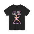 Just A Girl Karate T-Shirt - Black