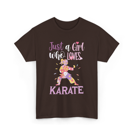 Just A Girl Karate T-Shirt - Dark Chocolate