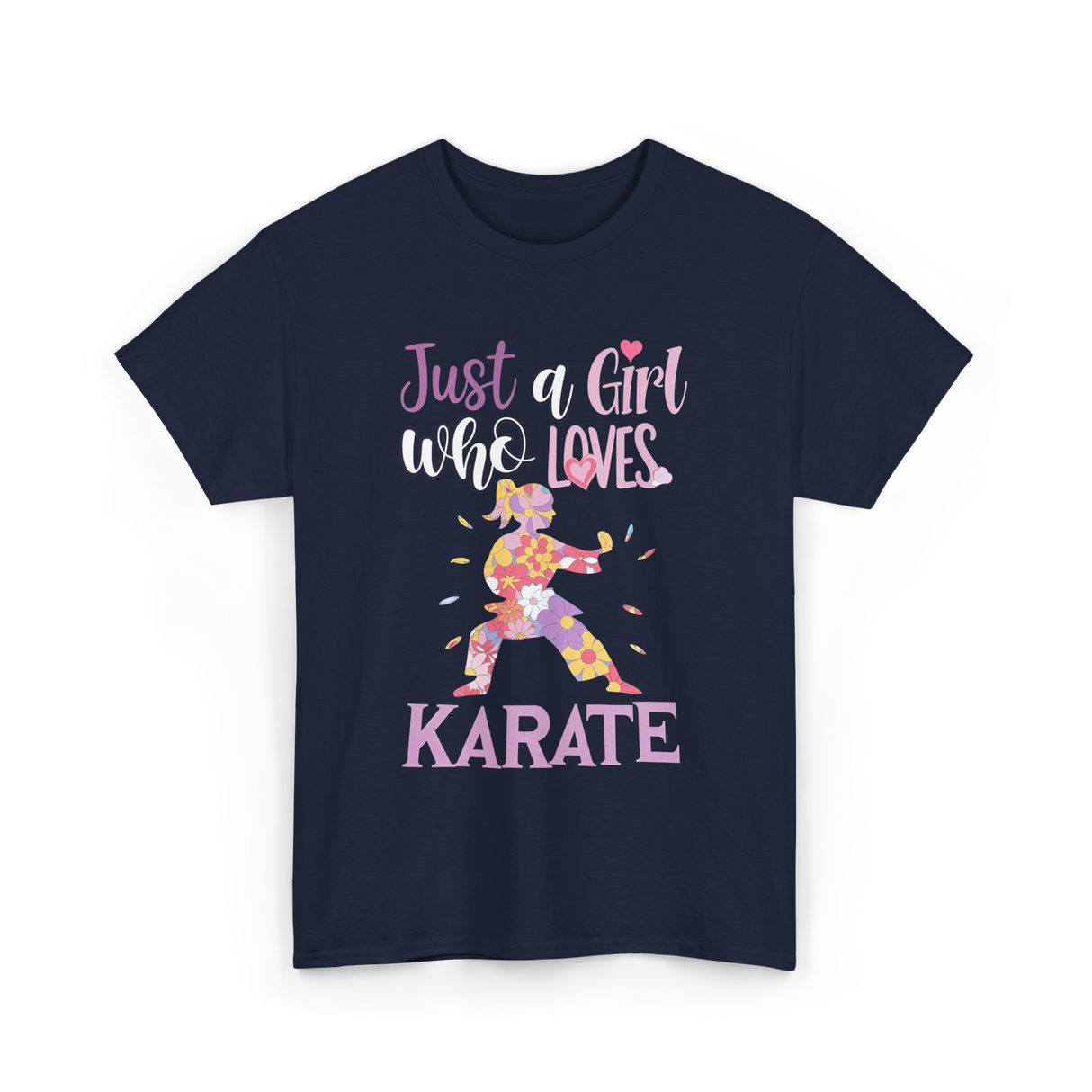 Just A Girl Karate T-Shirt - Navy