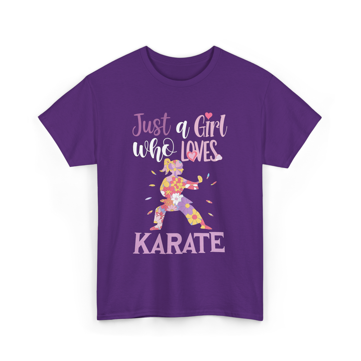 Just A Girl Karate T-Shirt - Purple