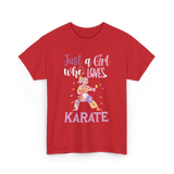 Just A Girl Karate T-Shirt - Red