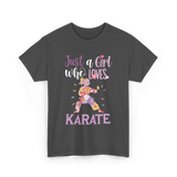 Just A Girl Karate T-Shirt - Dark Heather