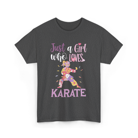 Just A Girl Karate T-Shirt - Dark Heather