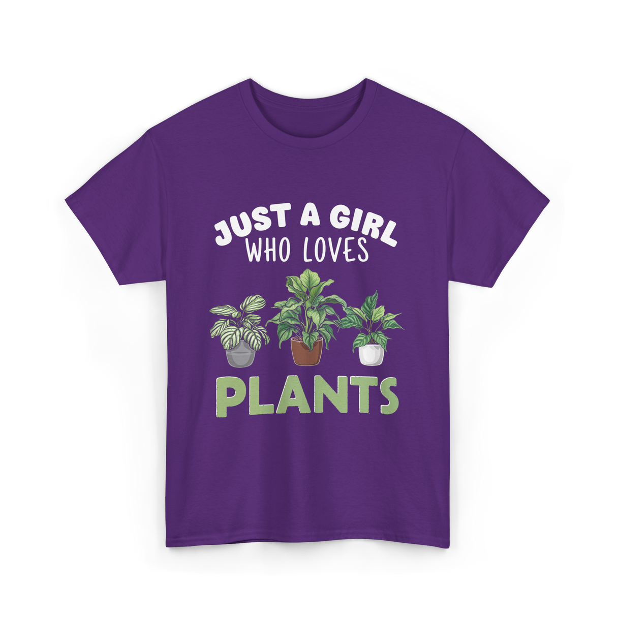 Just A Girl Plants T-Shirt - Purple