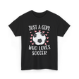 Just A Girl Soccer Love T-Shirt - Black