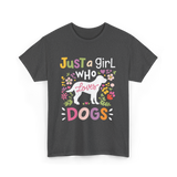 Just a Girl Who Dogs T-Shirt - Dark Heather