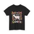 Just a Girl Who Goats T-Shirt - Black