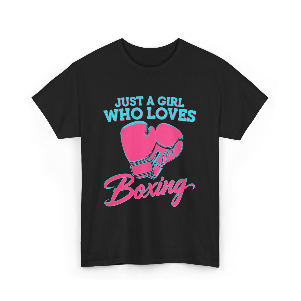 Just a Girl Who Loves Boxing T-Shirt - Black