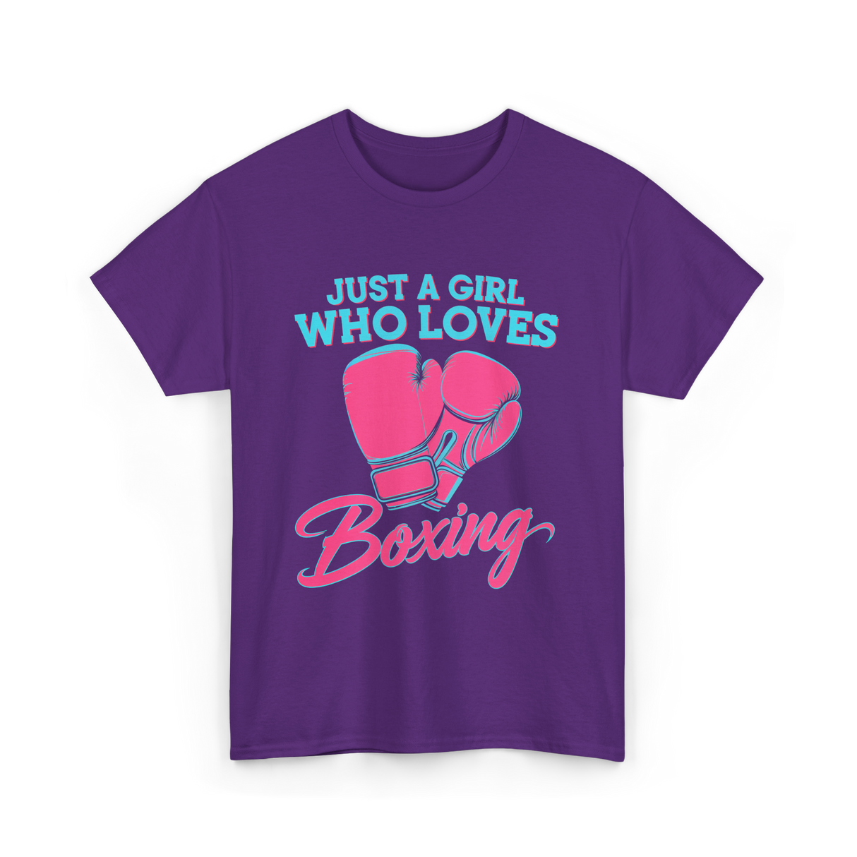 Just a Girl Who Loves Boxing T-Shirt - Purple