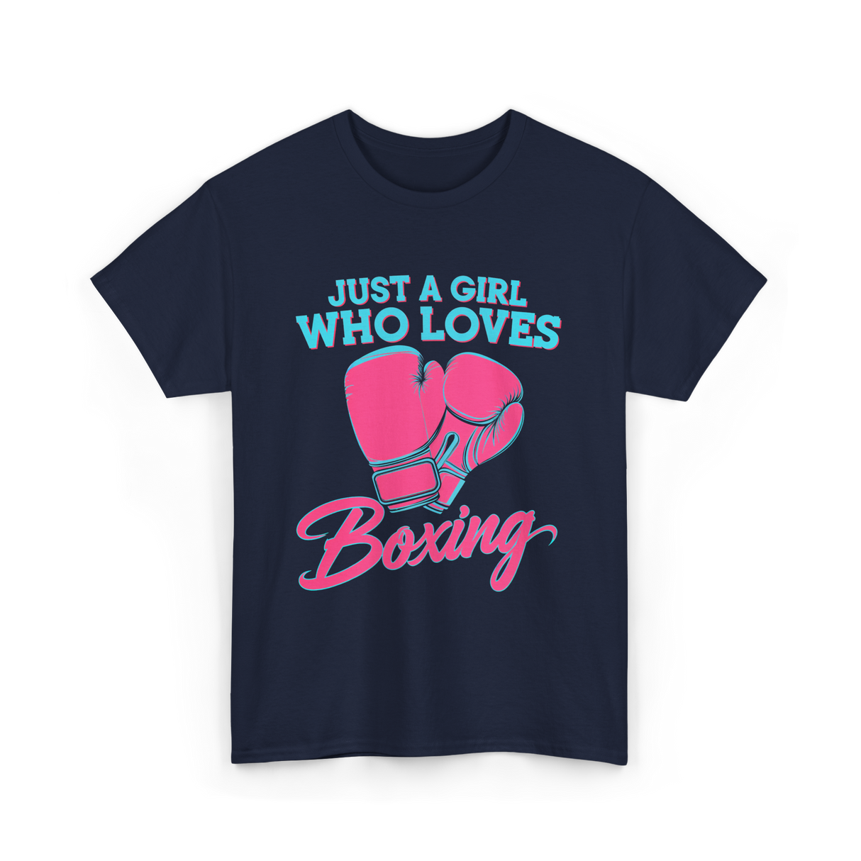 Just a Girl Who Loves Boxing T-Shirt - Navy