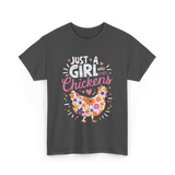 Just A Girl Who Loves Chickens Chicken T-Shirt - Dark Heather