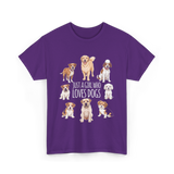 Just A Girl Who Loves Dogs Dog Lover T-Shirt - Purple