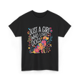 Just A Girl Who Loves Dogs Dog T-Shirt - Black