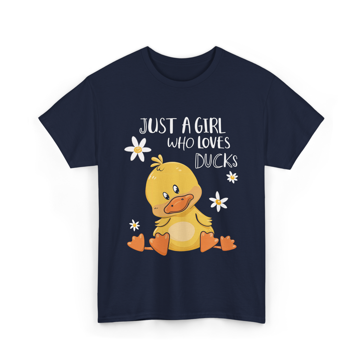 Just a Girl Who Loves Ducks Duck Lover T-Shirt - Navy