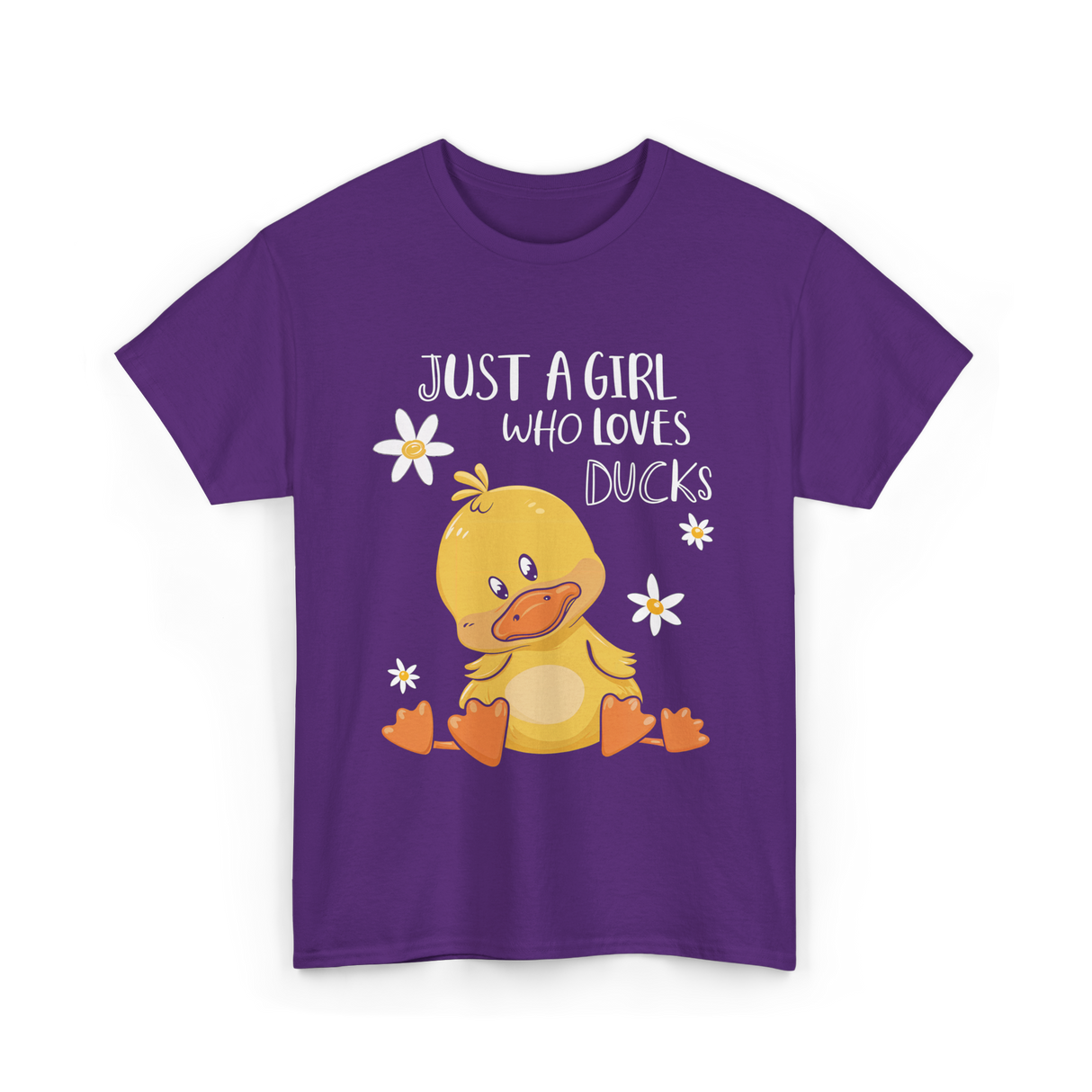 Just a Girl Who Loves Ducks Duck Lover T-Shirt - Purple